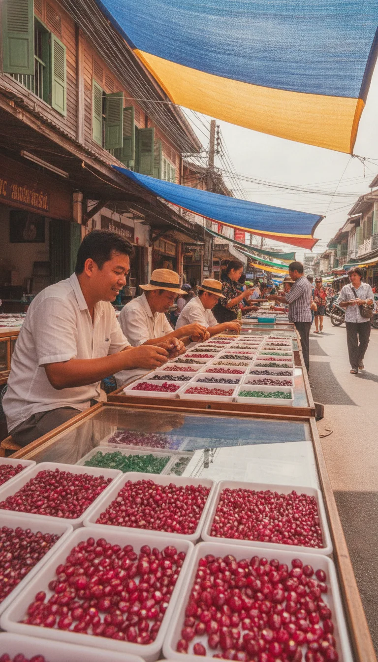 Chanthaburi Gem Market stalls