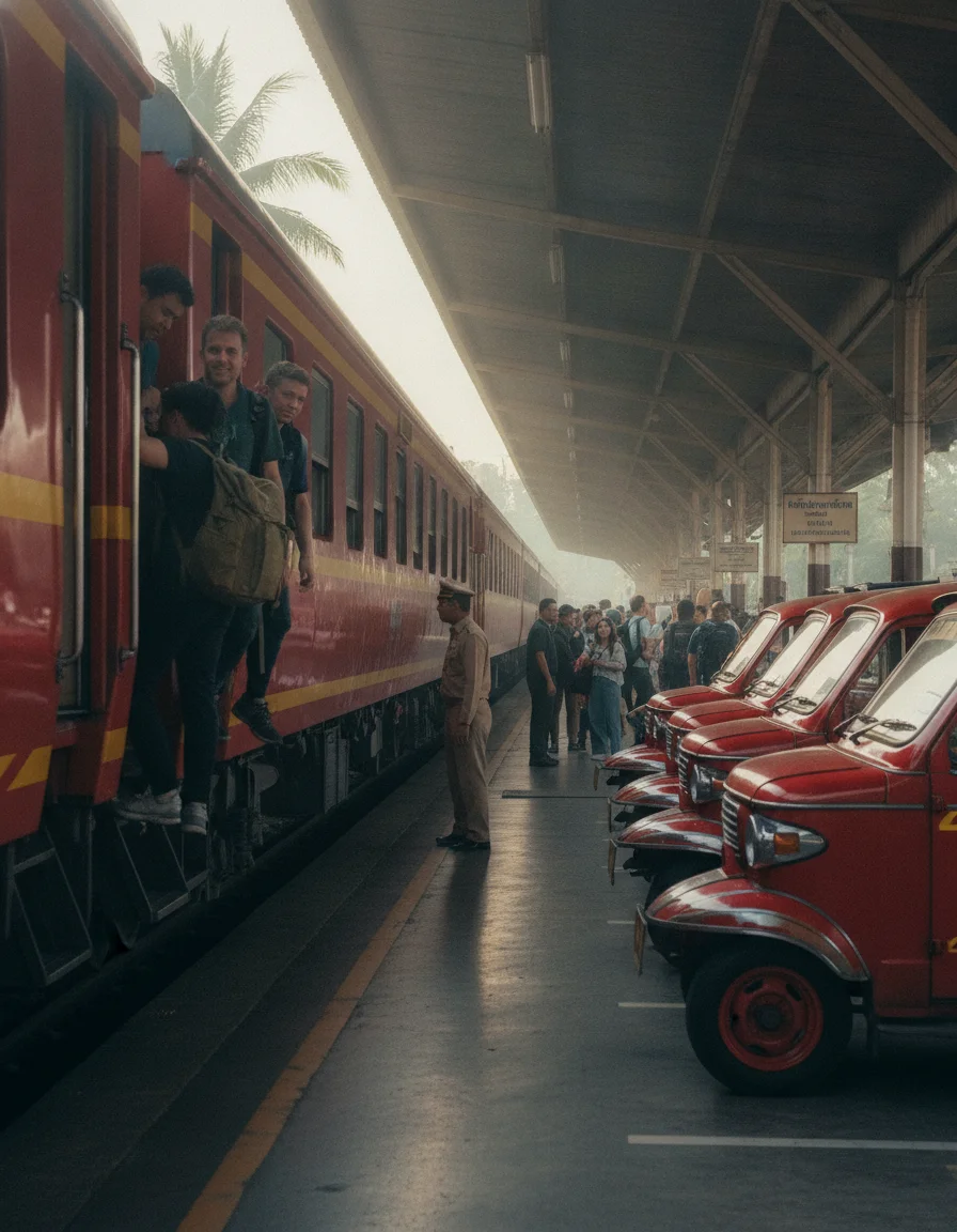 Chiang Mai Railway Station and SRT Diesel Train