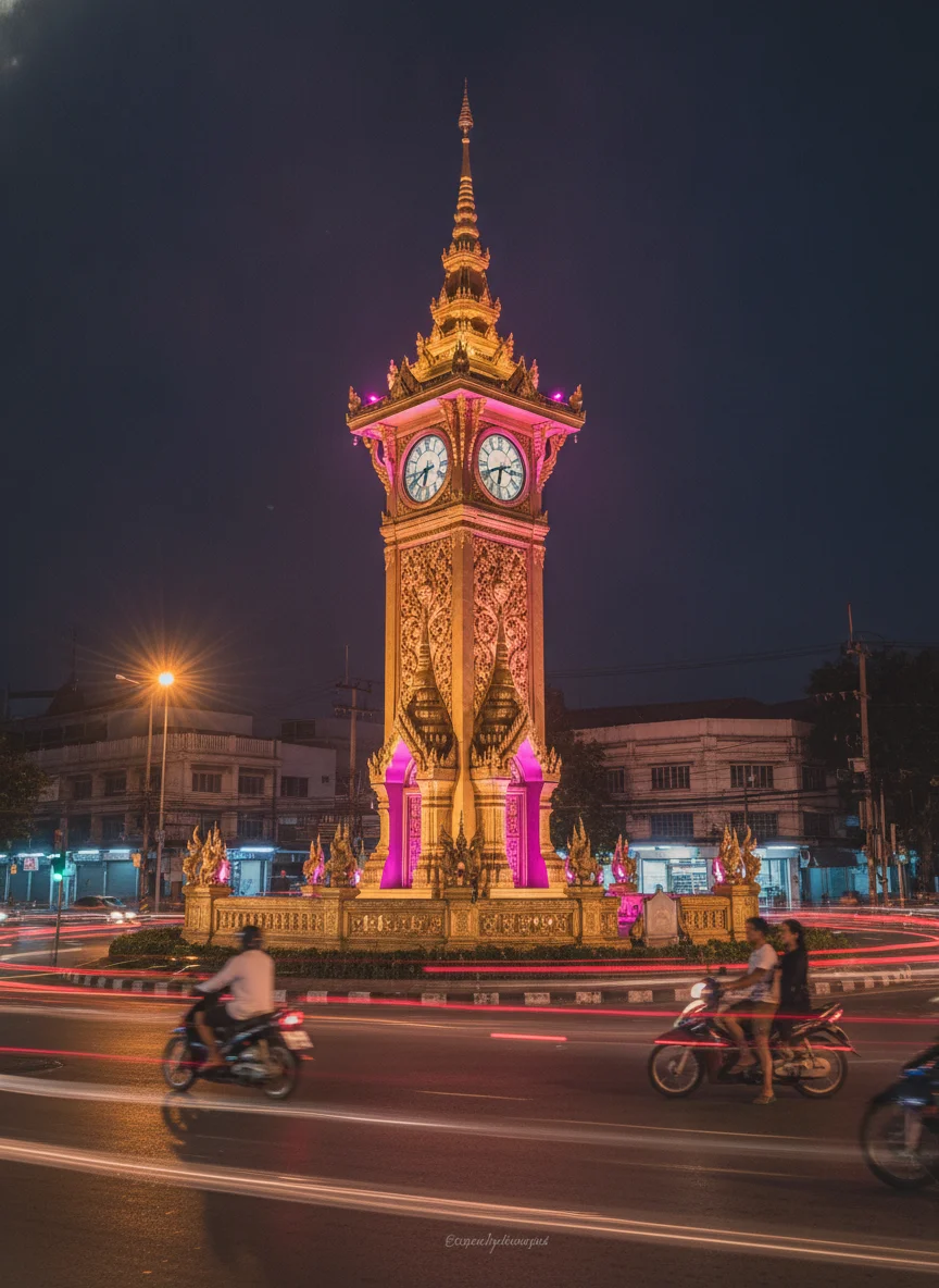 Chiang Rai Golden Clock Tower Chiang Rai Golden Clock Tower