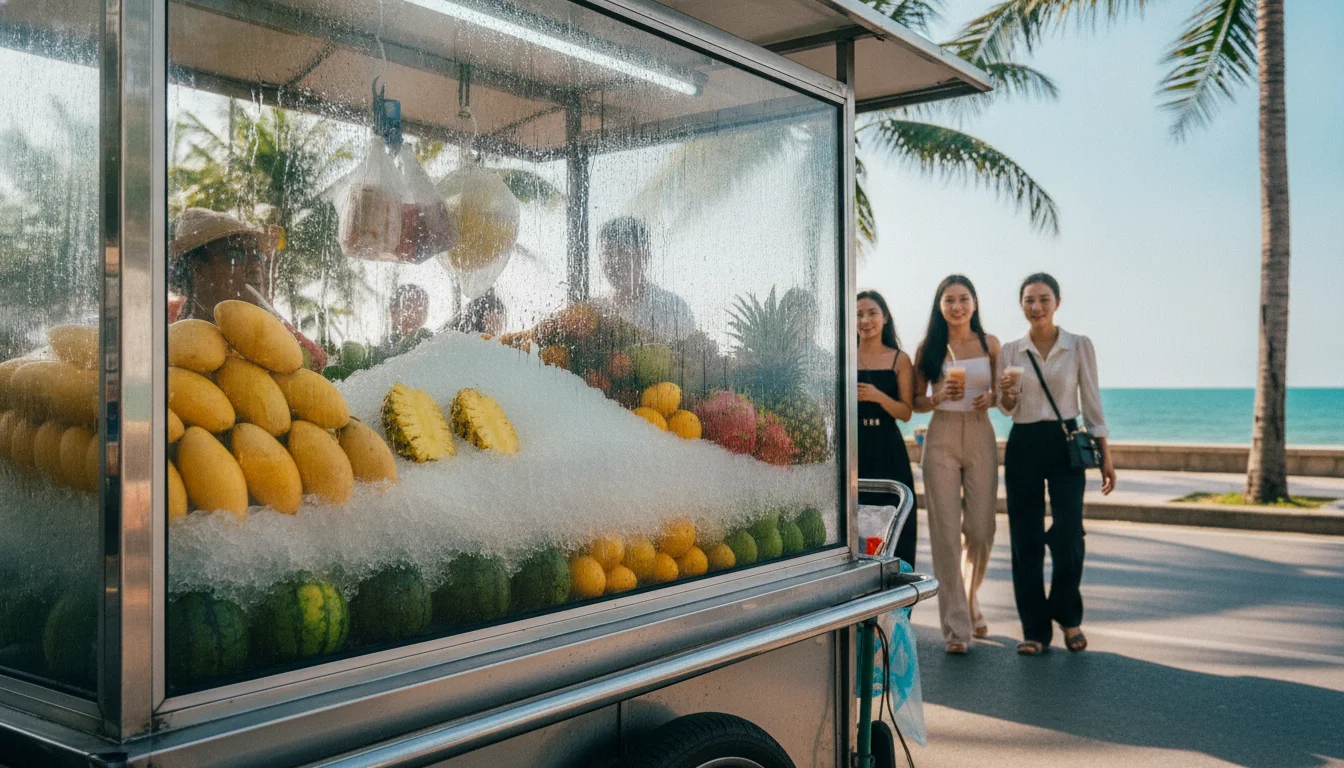 Traditional Thai Street Fruit Cart (Rot Ponlamai) Traditional Thai Street Fruit Cart (Rot Ponlamai)