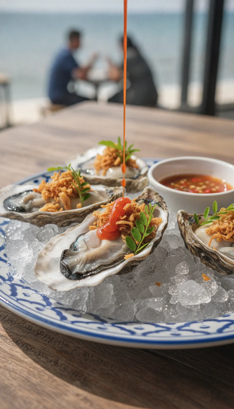 Traditional Si Racha oyster platter