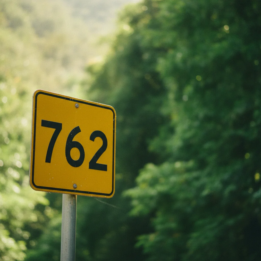 762 road sign 762 road sign