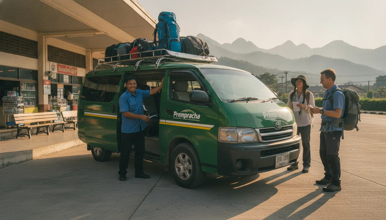 Prempracha Green Minivan Prempracha Green Minivan