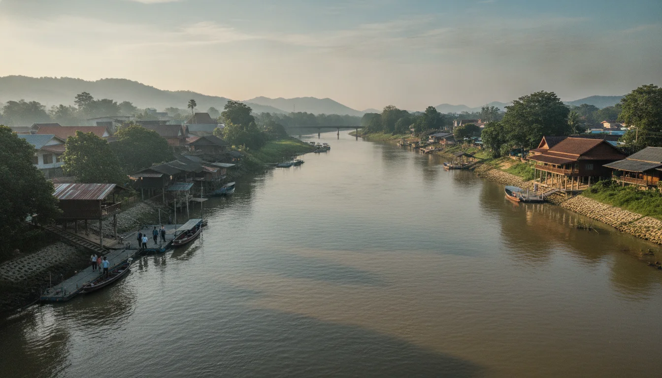 The Nan River and riverside township