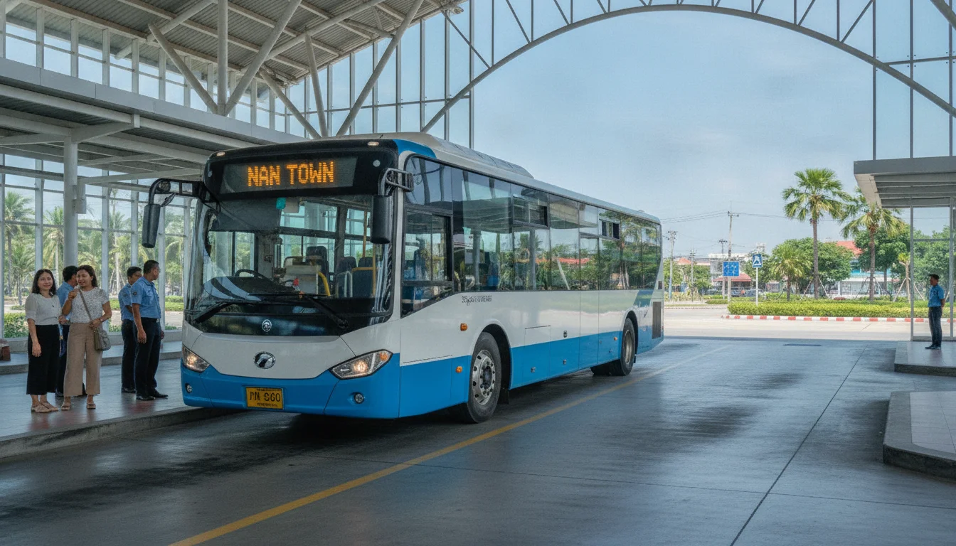 modern transit bus at Nan bus terminal