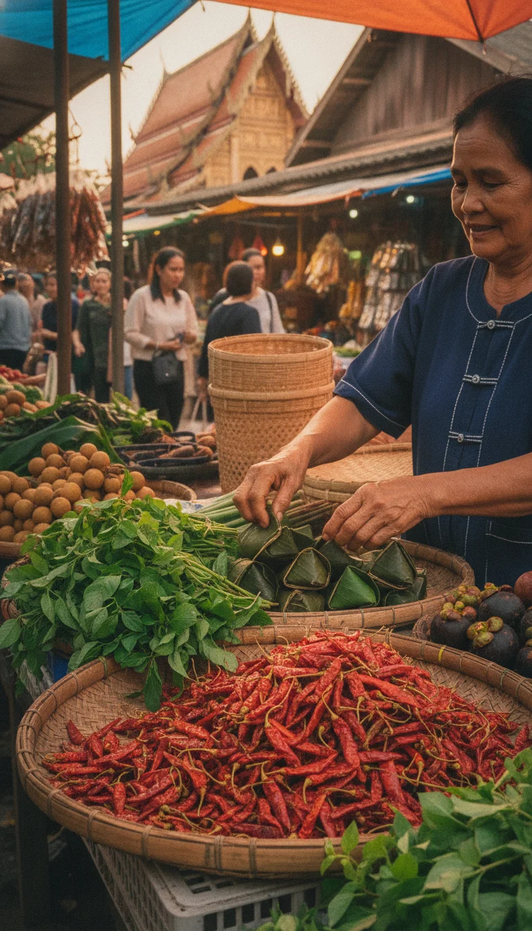local market stall produce in Phrae