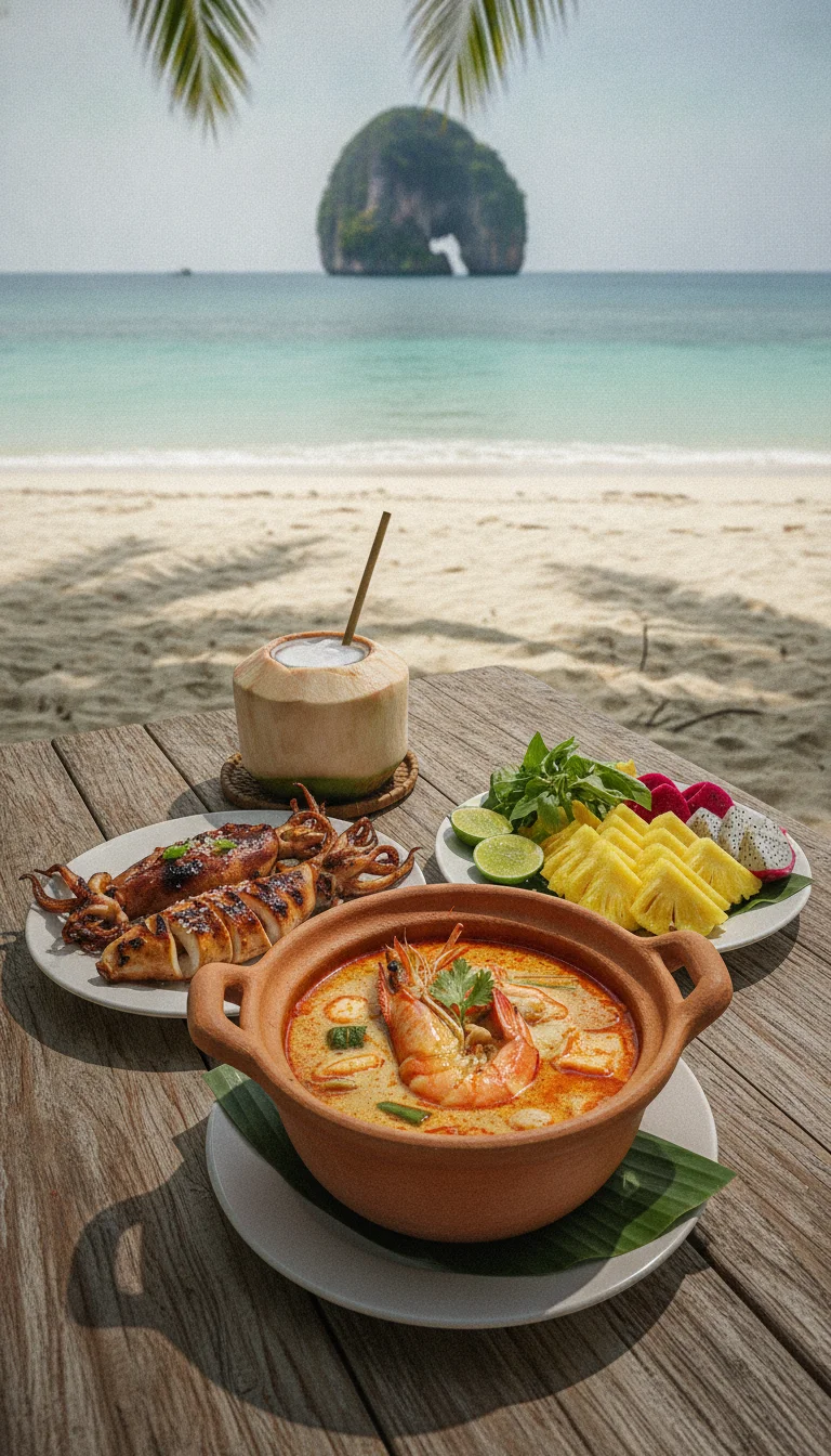 Traditional Thai seaside lunch on Koh Talu