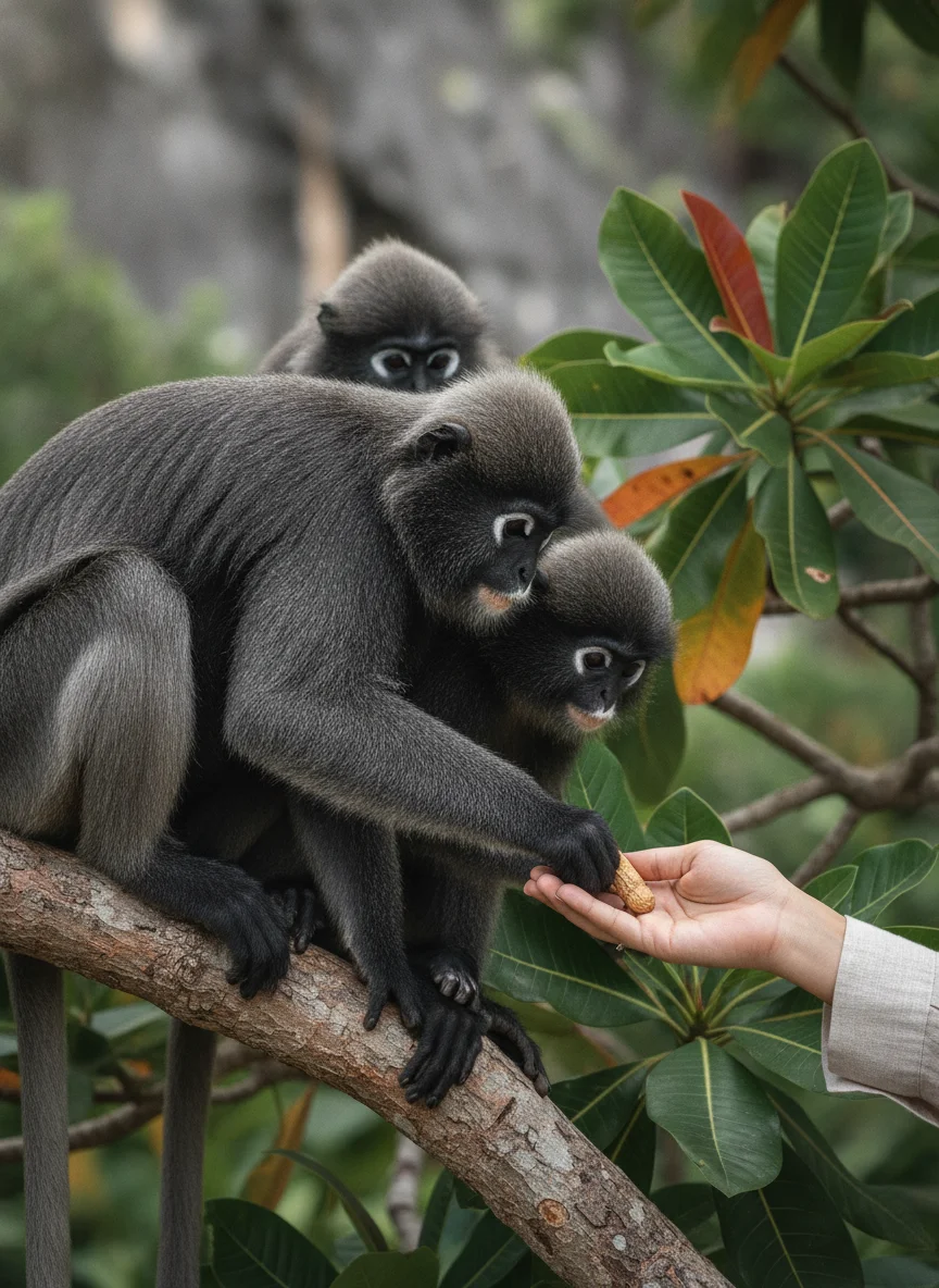 Dusky Langurs (Trachypithecus obscurus) Dusky Langurs (Trachypithecus obscurus)