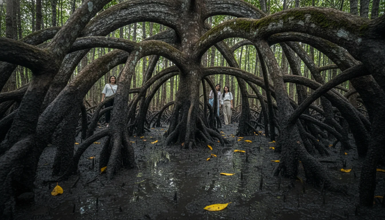 Giant Mangrove (Rhizophora) prop root system