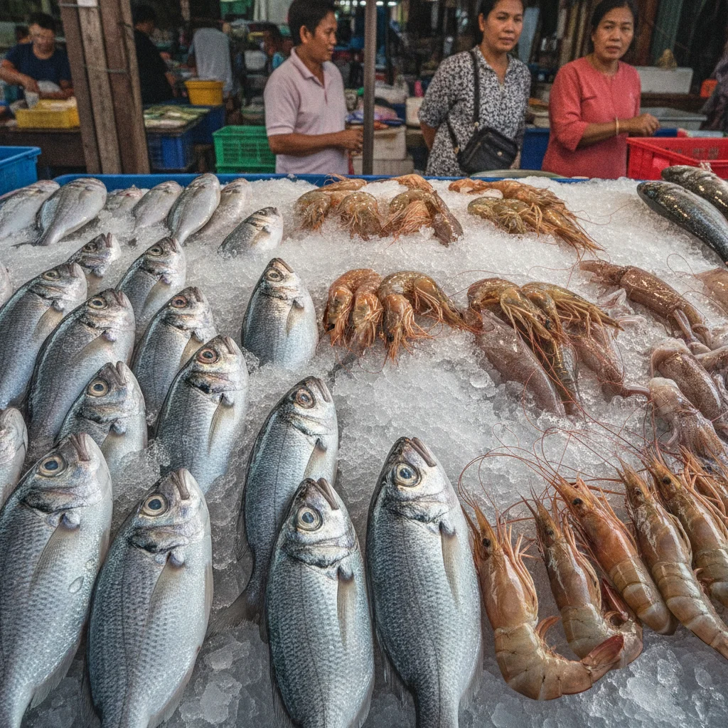 Fresh Seafood Market Display