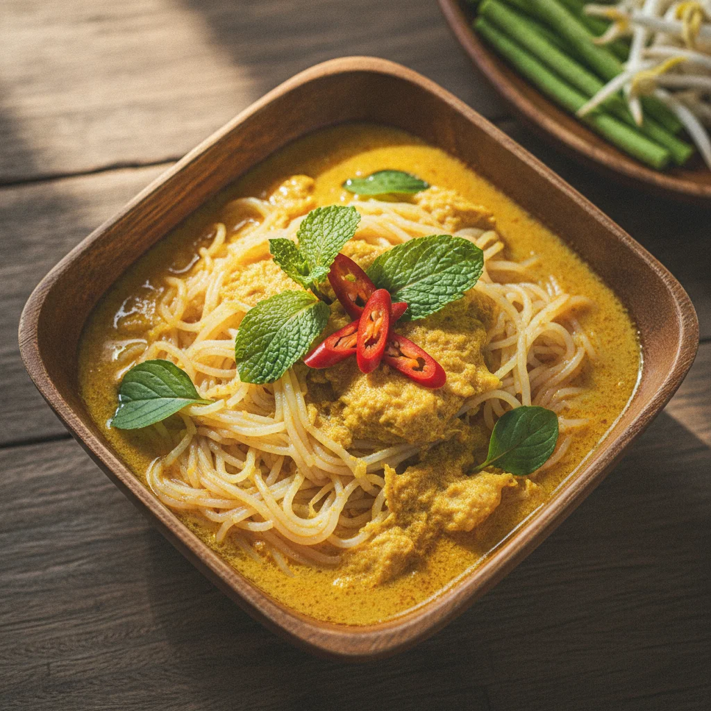Southern Thai Khanom Chin (Rice Noodles) Southern Thai Khanom Chin (Rice Noodles)