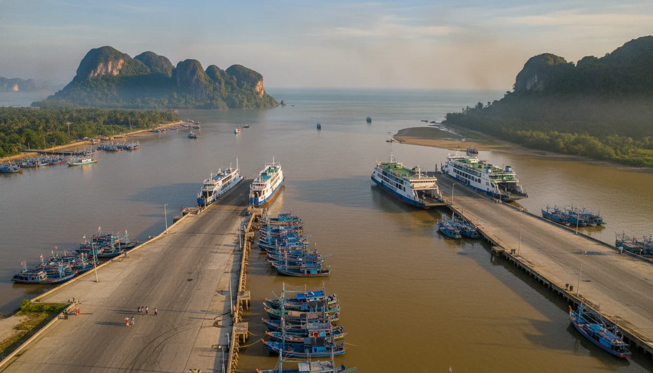Don Sak Estuary and Ferry Terminal Don Sak Estuary and Ferry Terminal