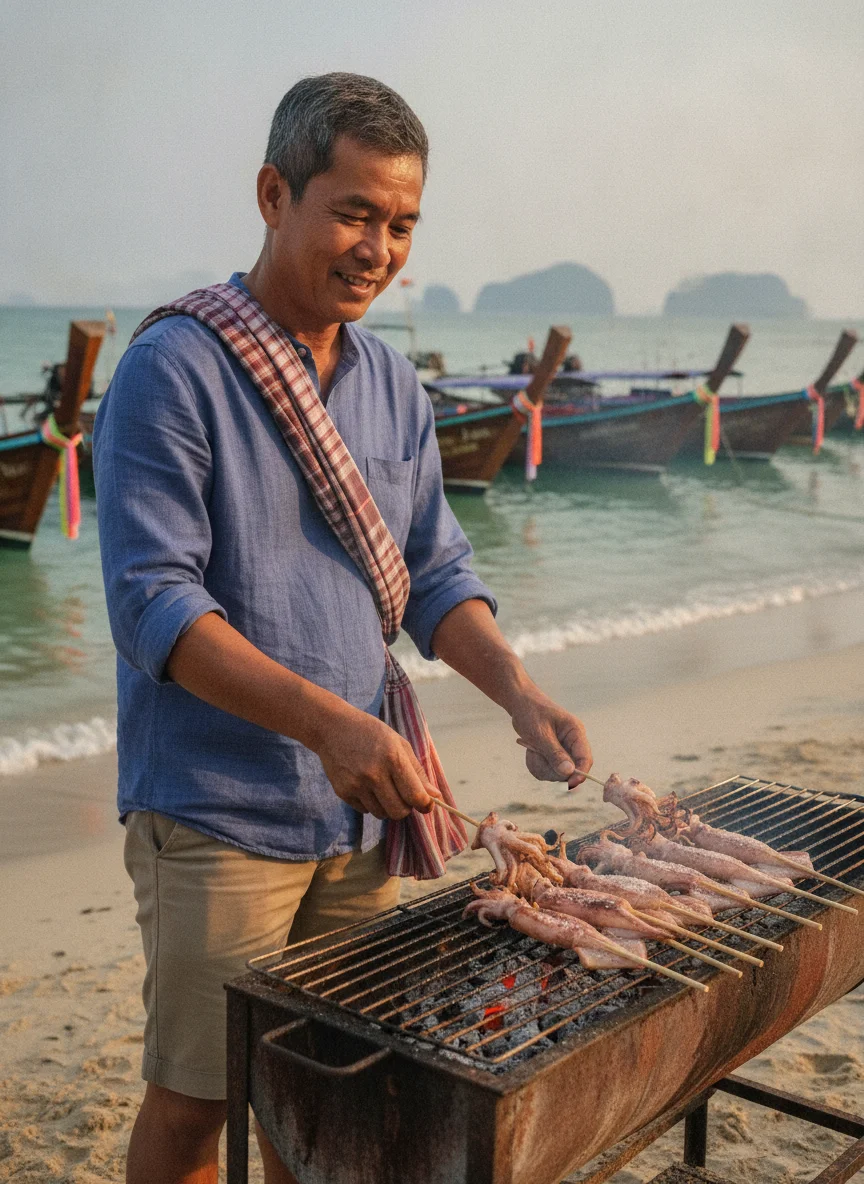 Thai Street Food Vendor at the Shore Thai Street Food Vendor at the Shore