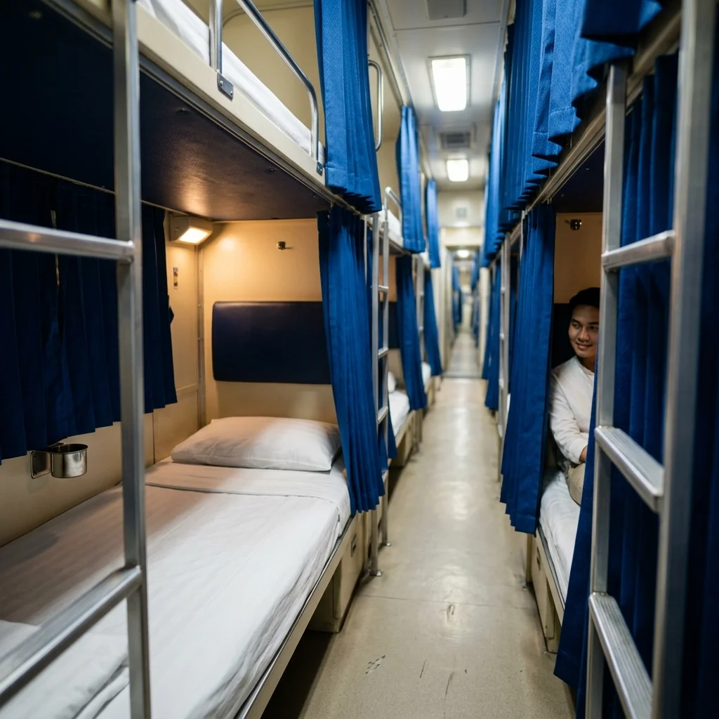 Thai Railways 2nd class sleeper berth Thai Railways 2nd class sleeper berth