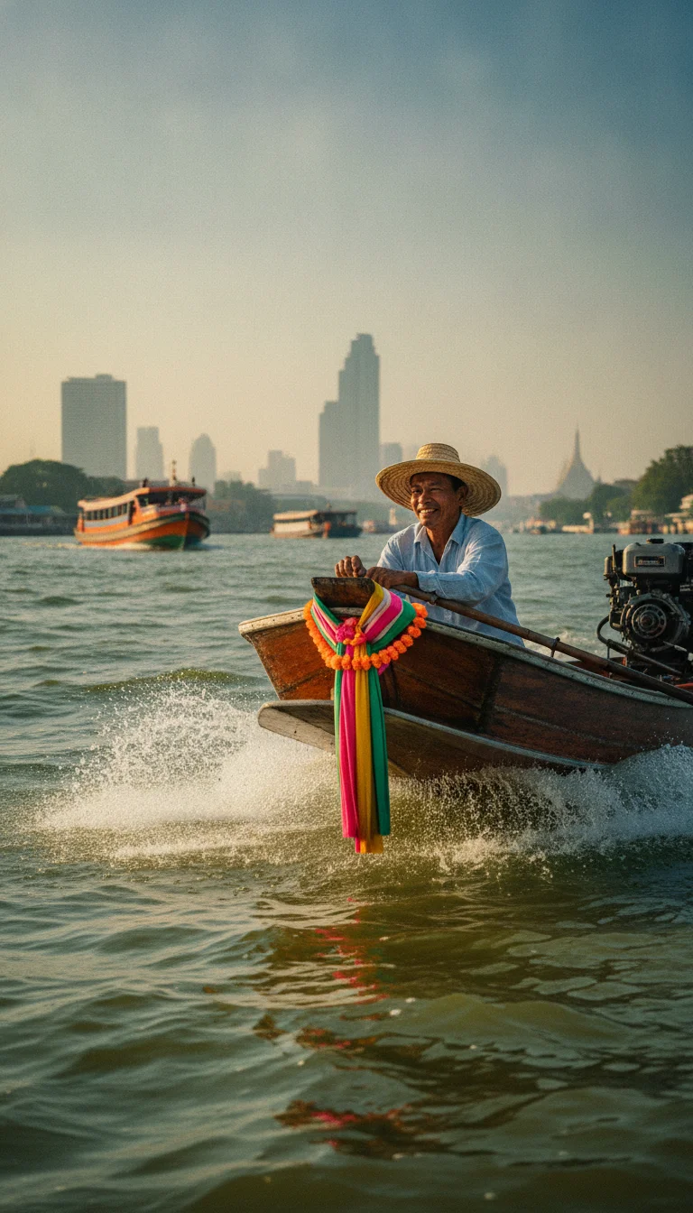 traditional Thai longtail boat (Ruea Hang Yao)