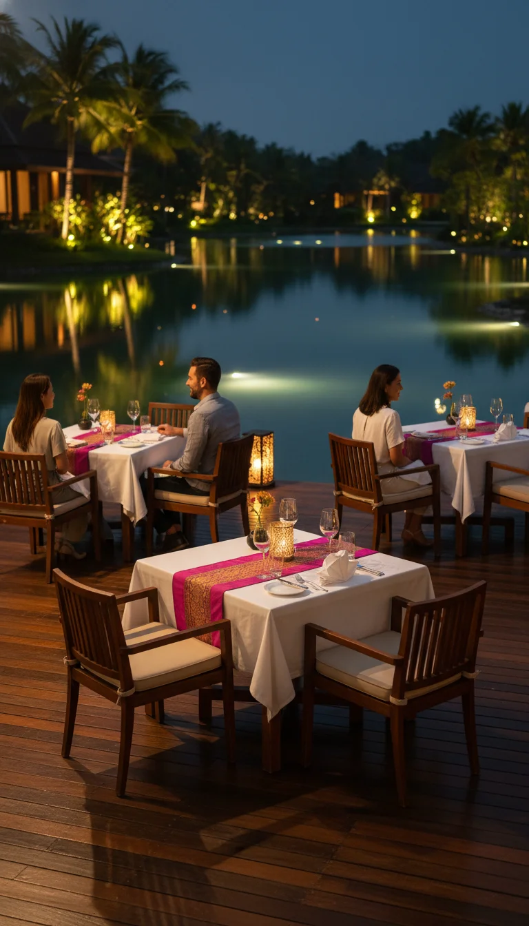 Elegantly set dining tables Elegantly set dining tables