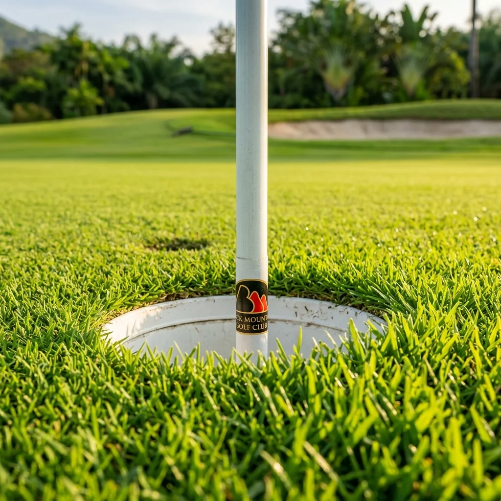 Black Mountain Golf Club green collar and flagstick Black Mountain Golf Club green collar and flagstick