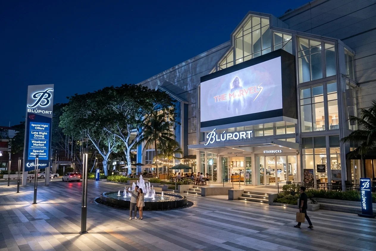 Bluport Hua Hin Resort Mall Entrance and Phetkasem Road Frontage