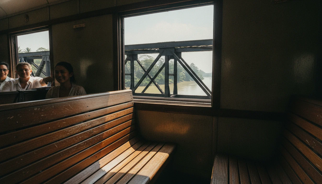 third-class wooden train carriage interior