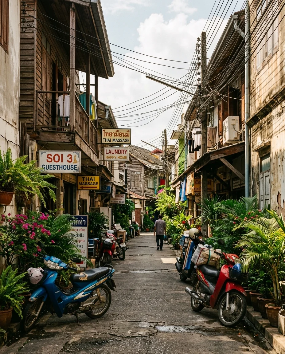 Chiang Mai Old City alleyway (Soi) Chiang Mai Old City alleyway (Soi)