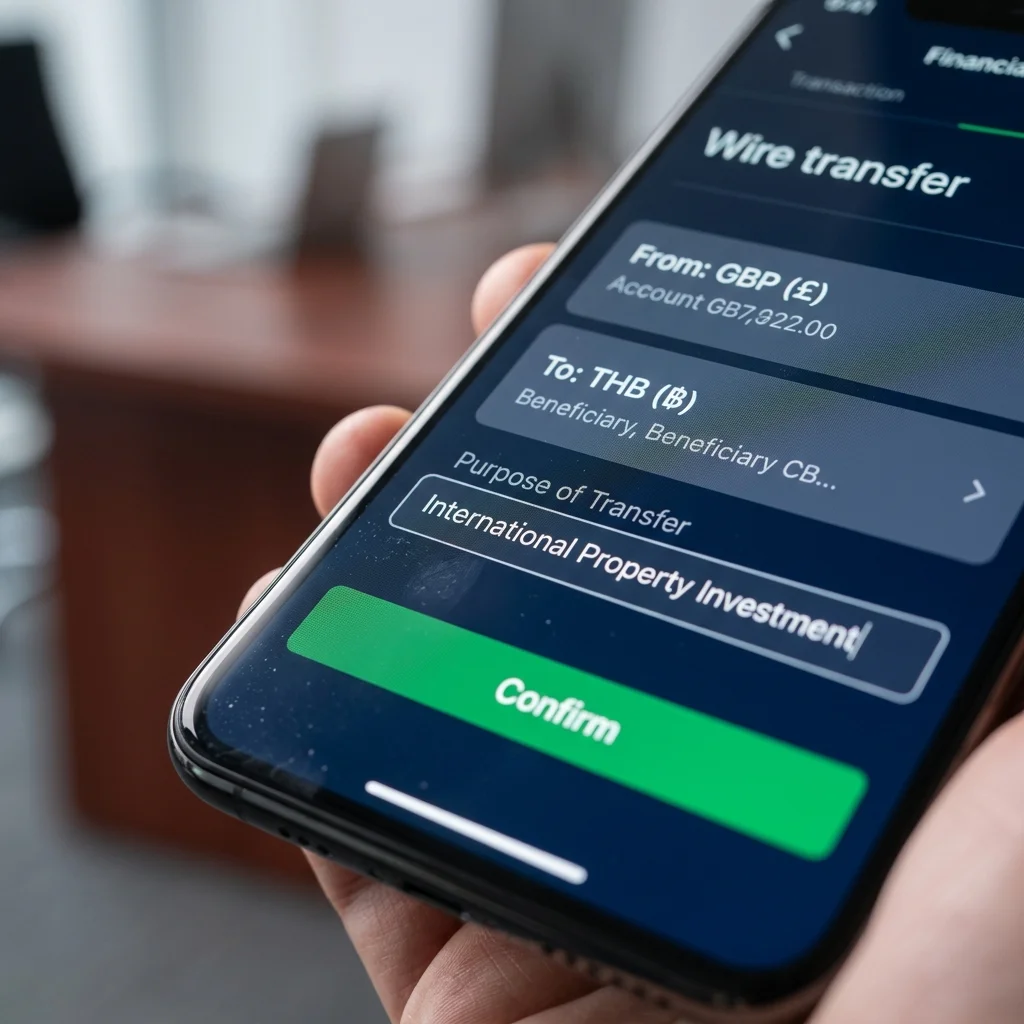 Digital banking wire transfer interface on a smartphone Digital banking wire transfer interface on a smartphone
