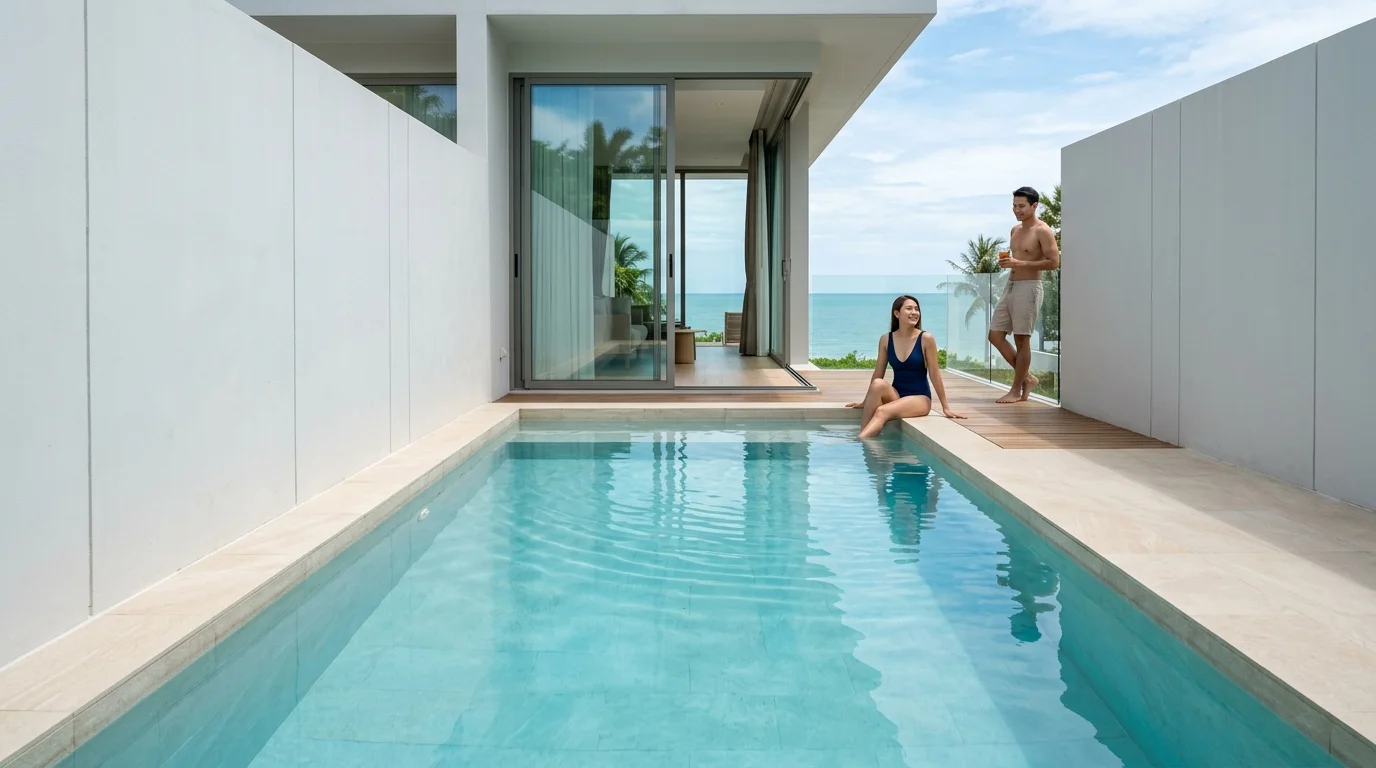 private plunge pool in a Sky Pool Suite private plunge pool in a Sky Pool Suite