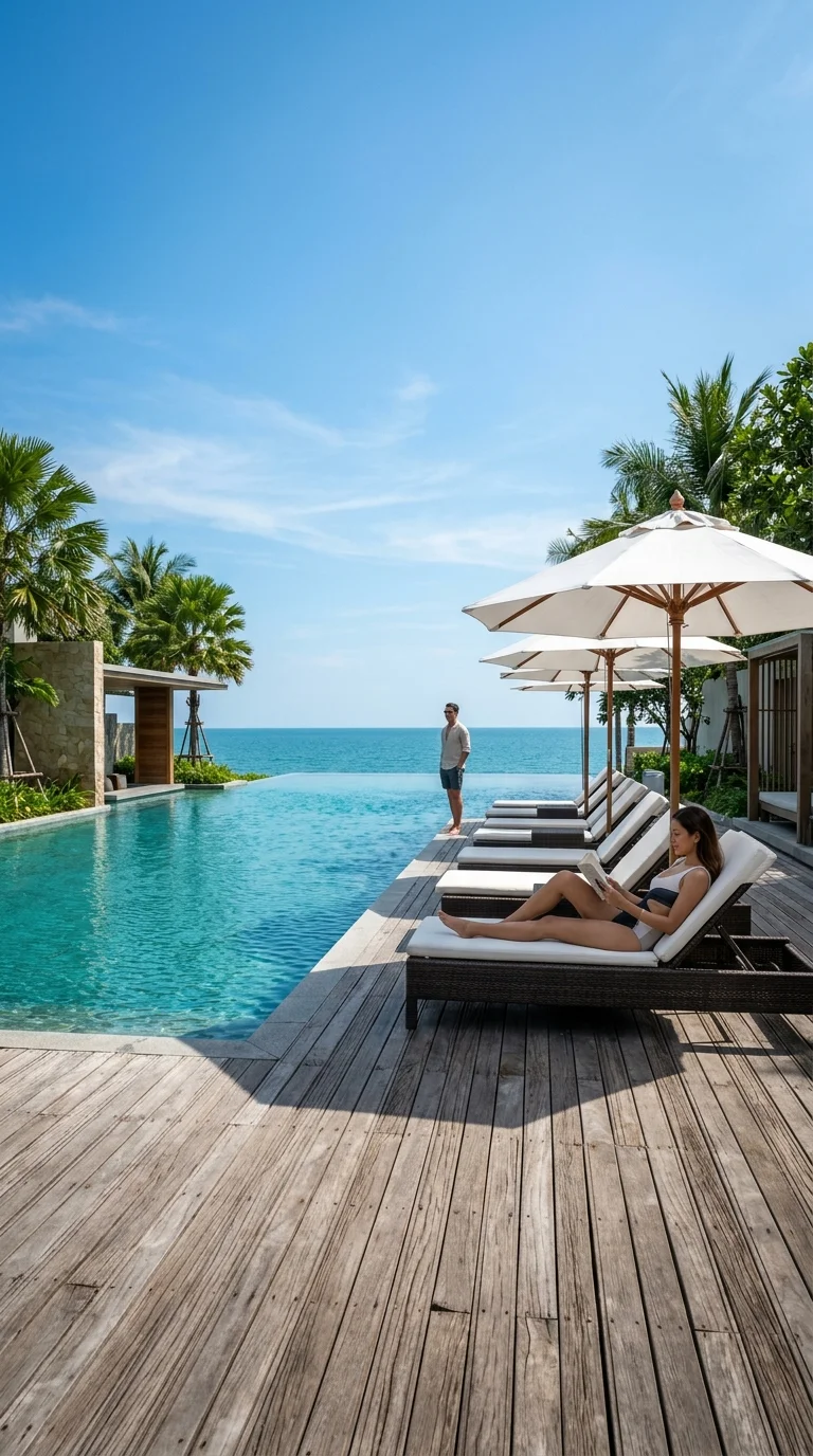 Infinity-edge saltwater swimming pool Infinity-edge saltwater swimming pool