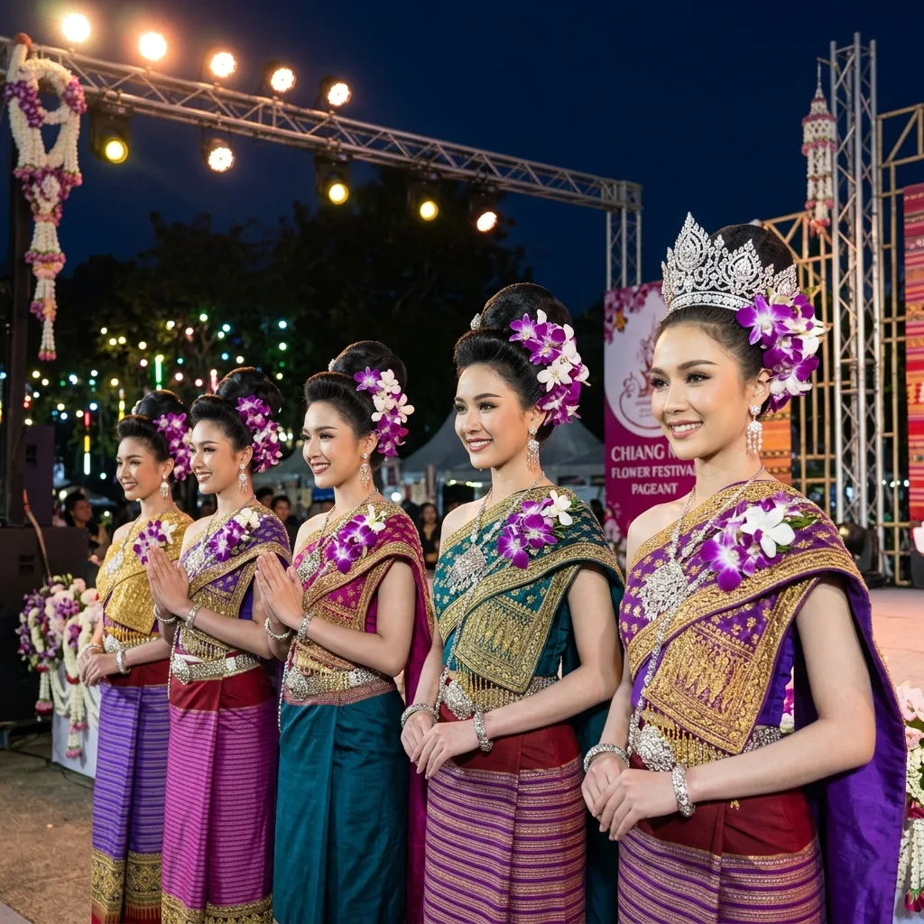 Miss Chiang Mai Flower Festival pageant contestants Miss Chiang Mai Flower Festival pageant contestants