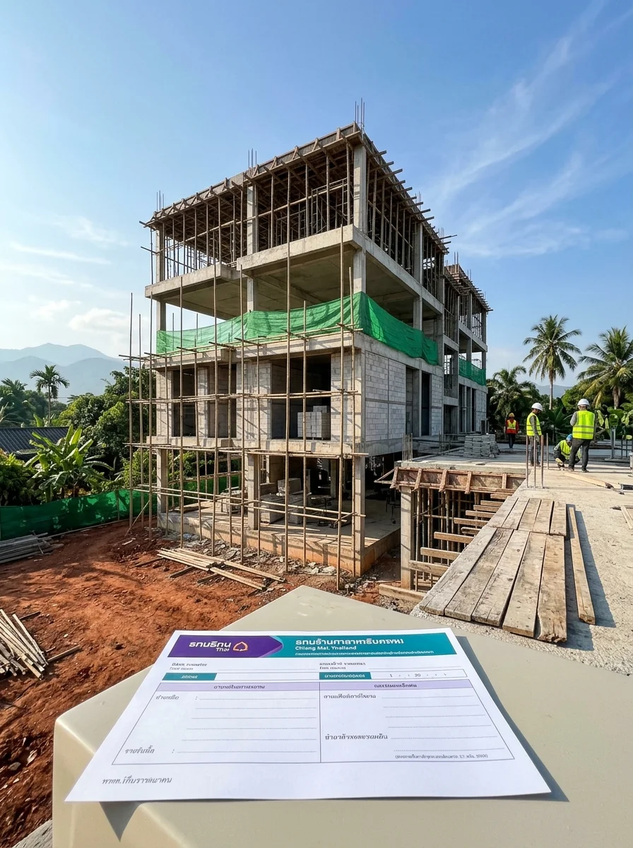 Low-rise apartment development under construction Low-rise apartment development under construction