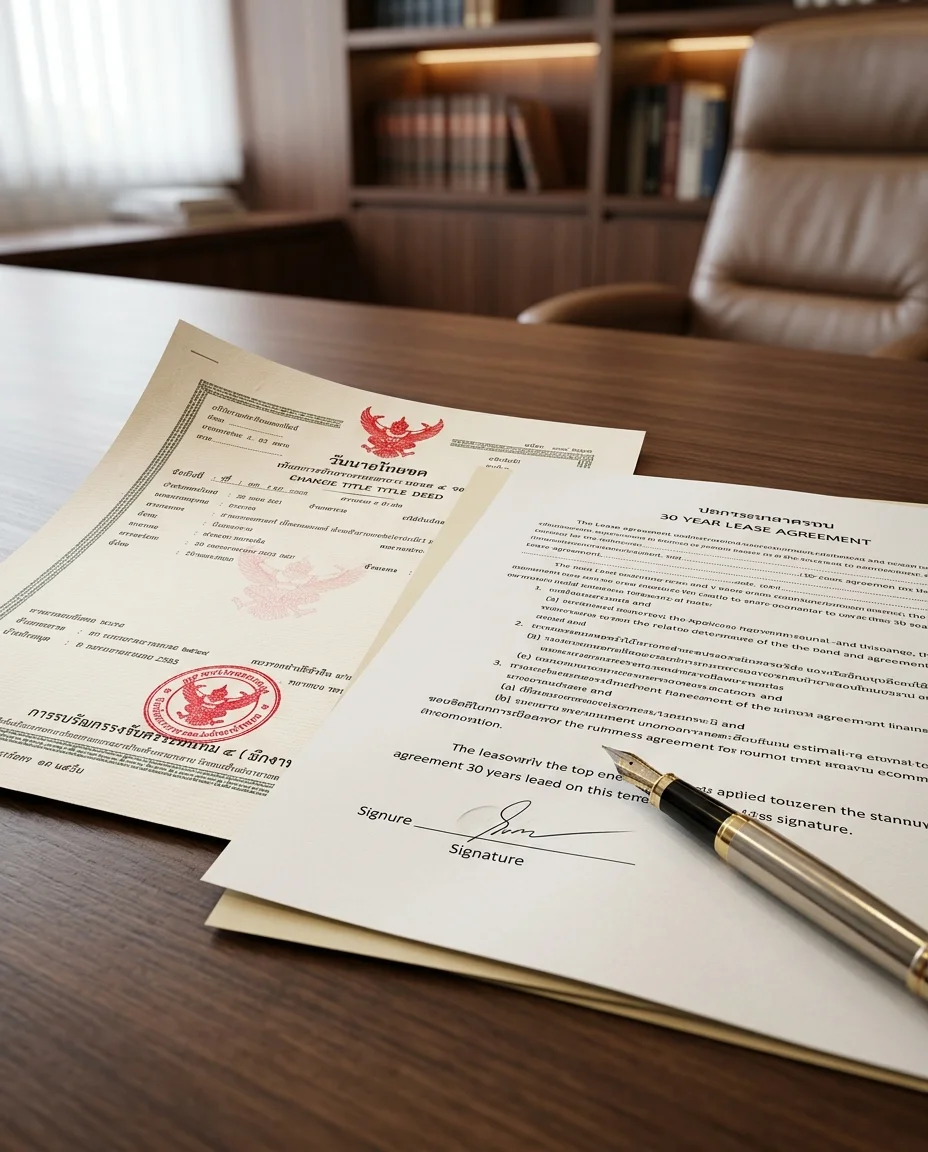 Chanote title deed and 30-year lease agreement Chanote title deed and 30-year lease agreement
