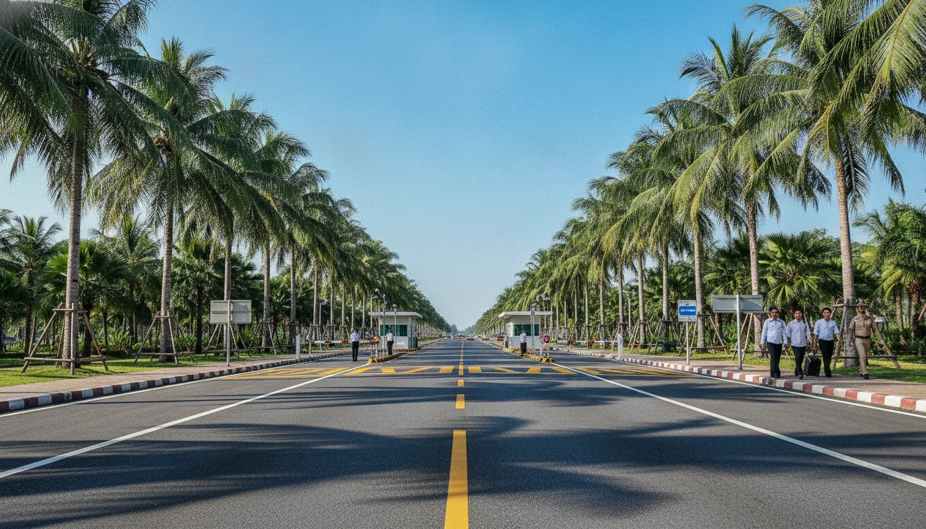 Chumphon Airport approach road Chumphon Airport approach road