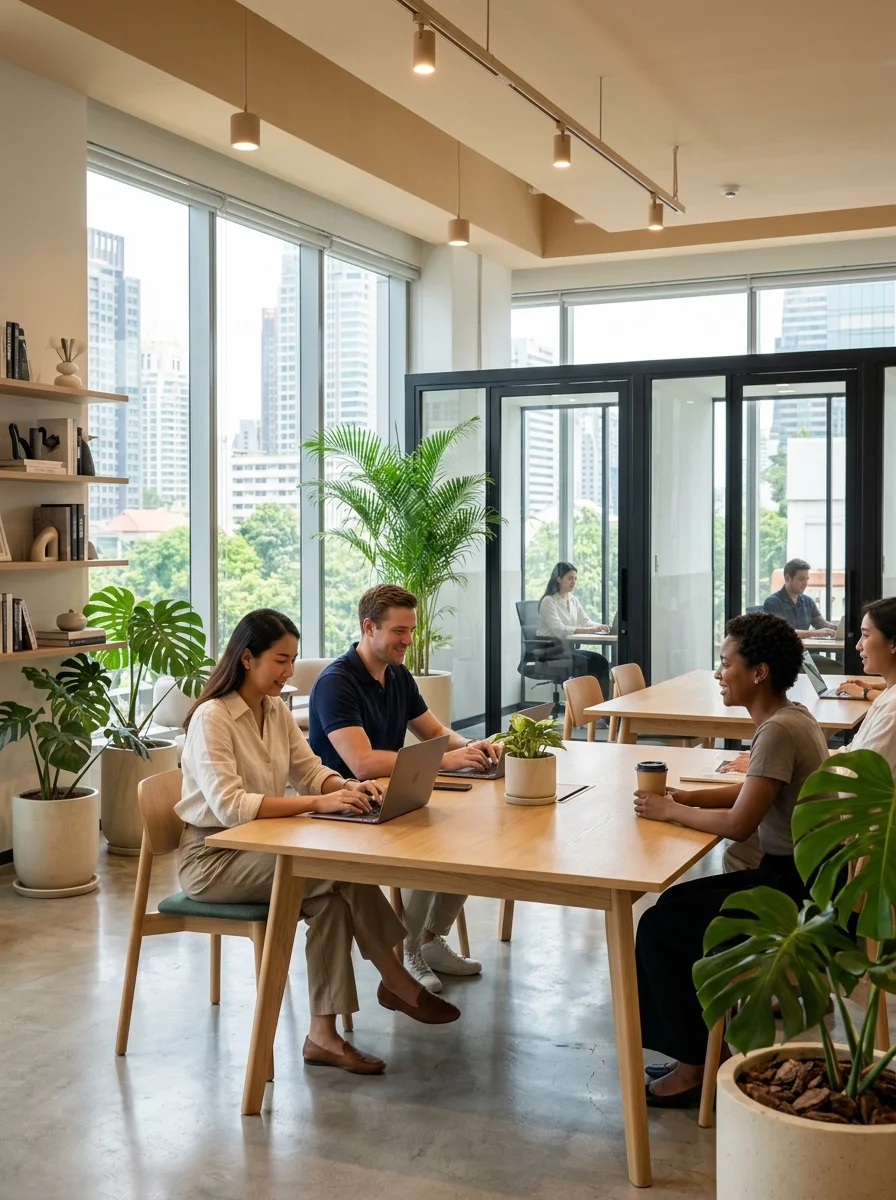 a modern co-working environment in Thailand a modern co-working environment in Thailand