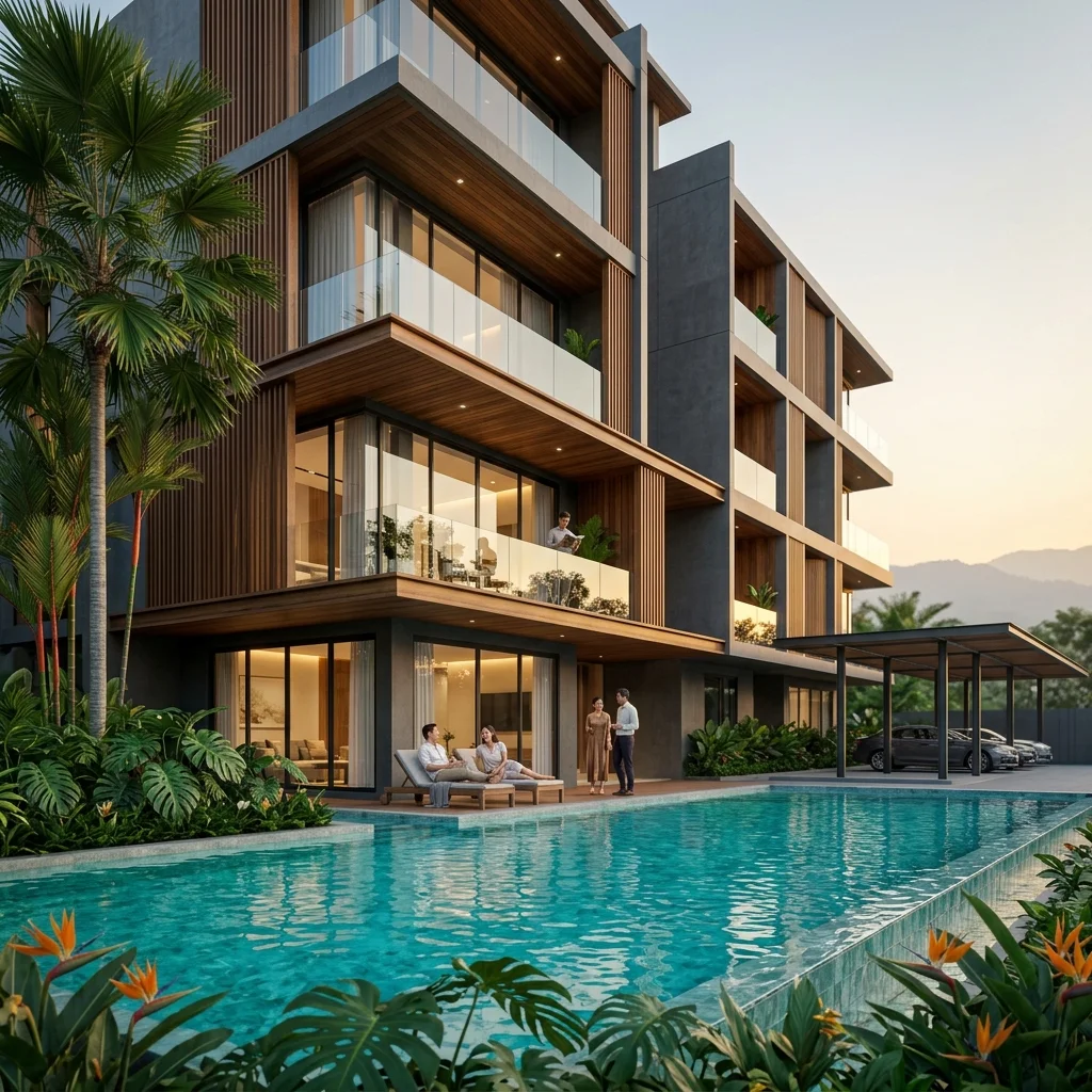 Modern Thai Apartment Block Modern Thai Apartment Block