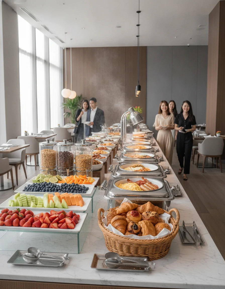 luxury hotel breakfast buffet