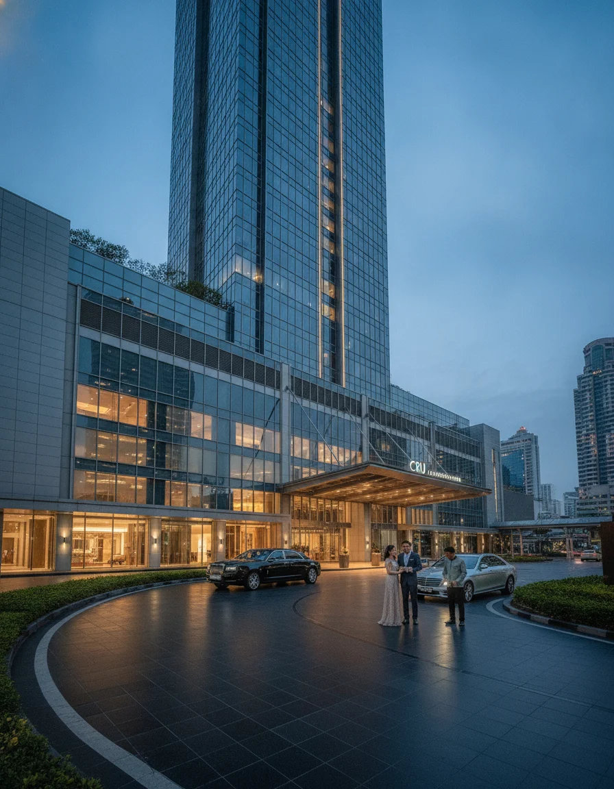 Centara Grand at CentralWorld and CRU Champagne Bar approach Centara Grand at CentralWorld and CRU Champagne Bar approach