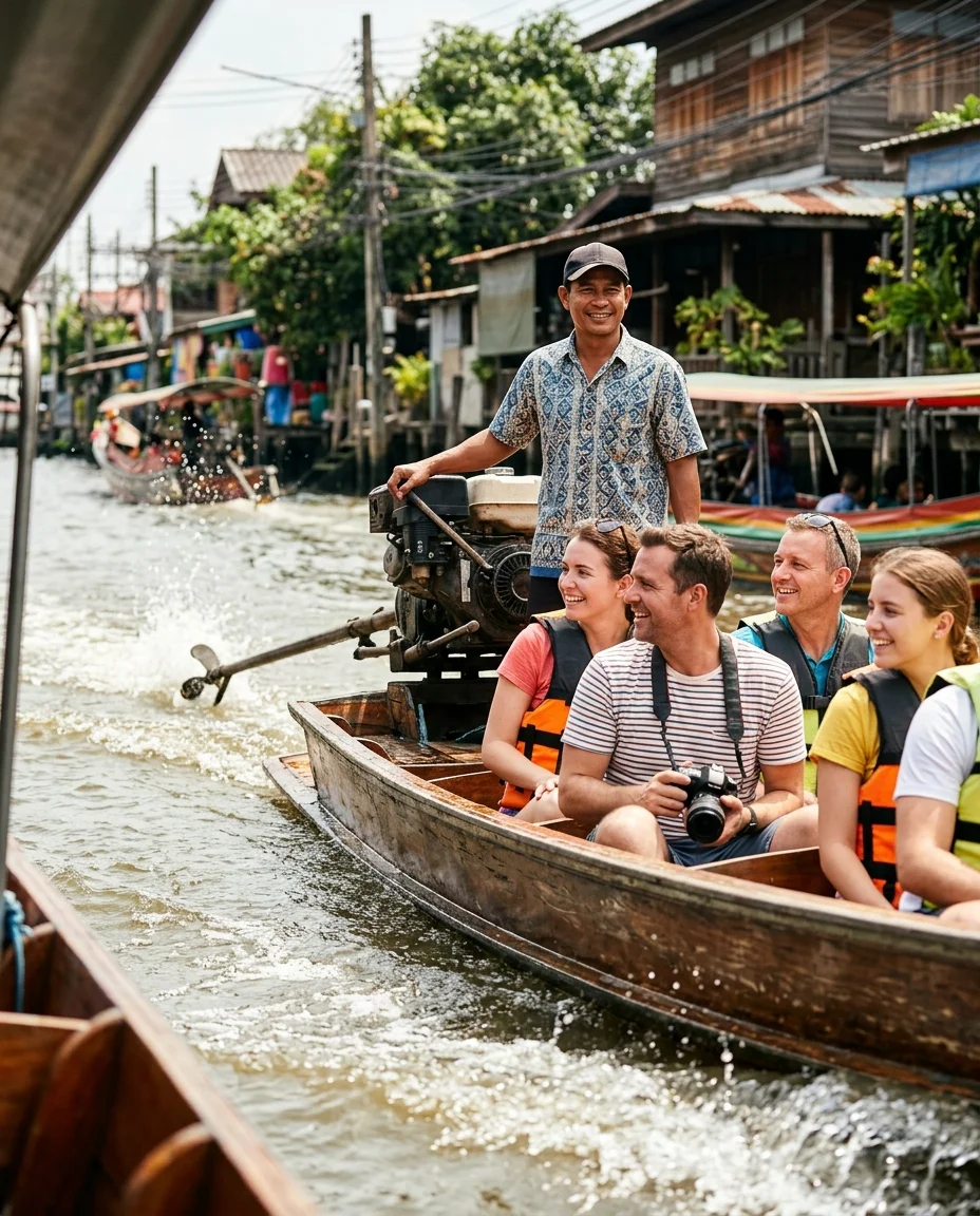 traditional wooden longtail boat and local guide traditional wooden longtail boat and local guide