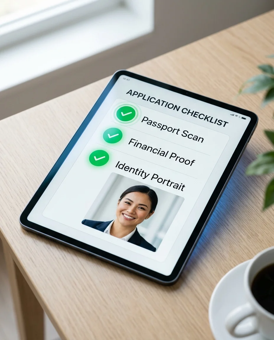 digital document checklist on a high-end tablet digital document checklist on a high-end tablet