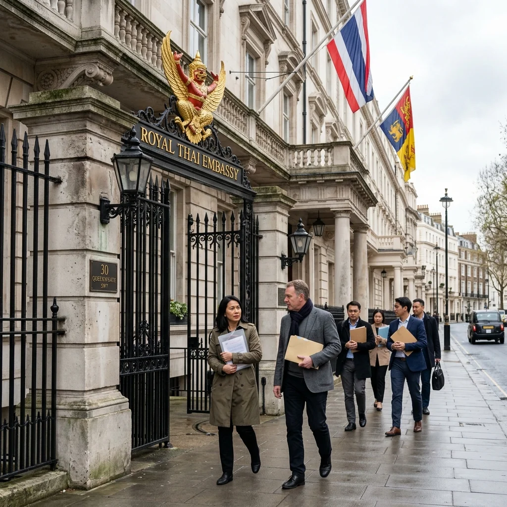 Royal Thai Embassy exterior in London Royal Thai Embassy exterior in London