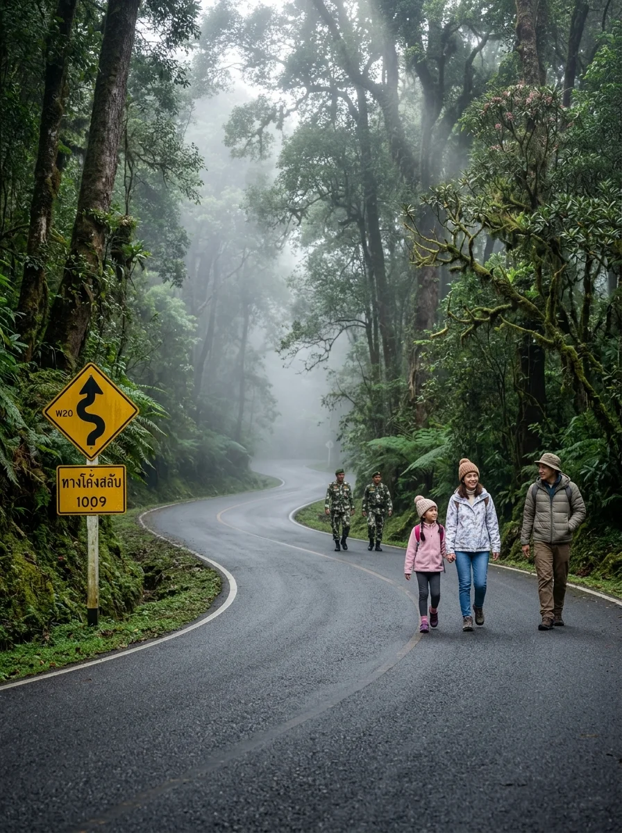 Highway 1009, Doi Inthanon National Park ascent
