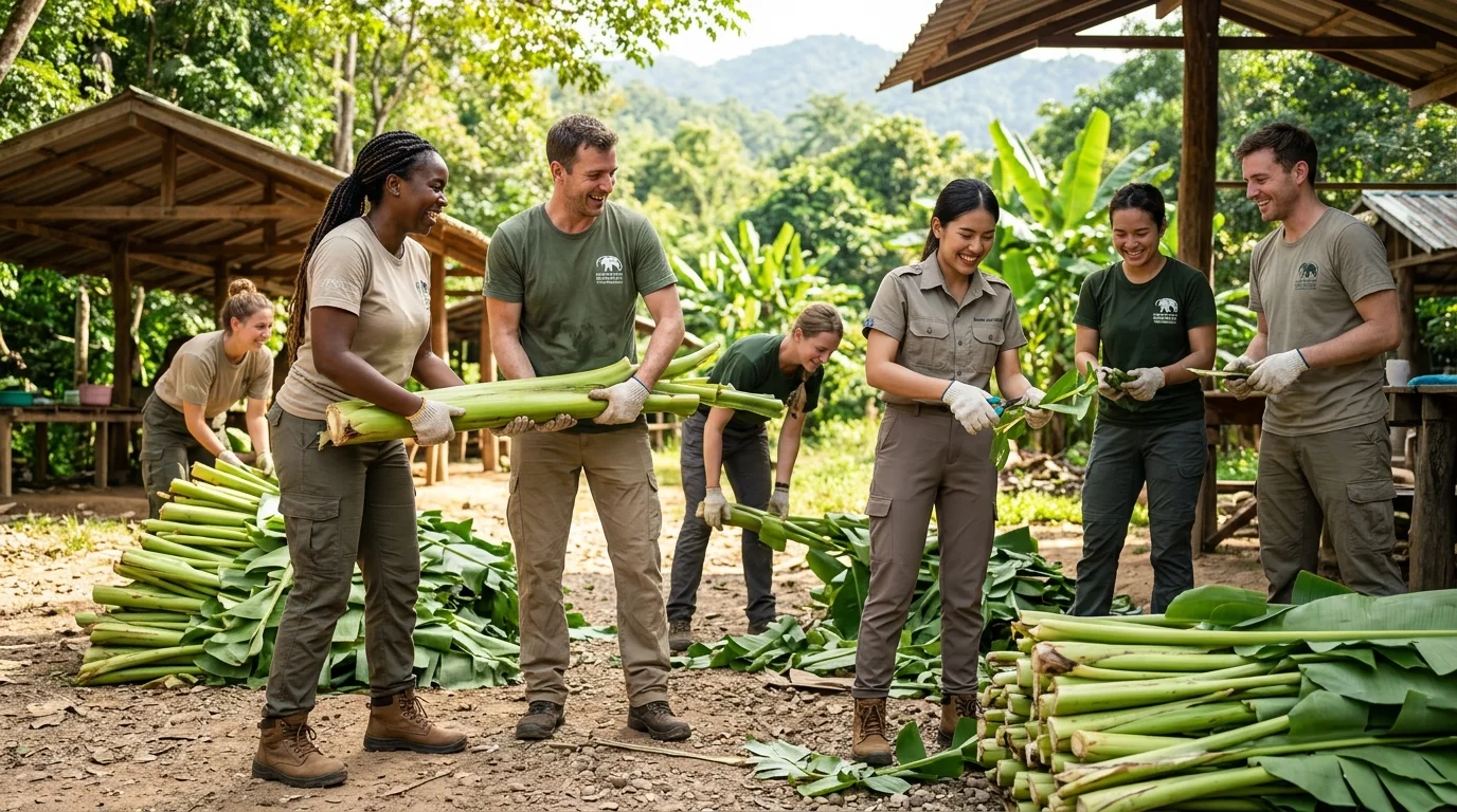 Volunteers at Elephant Nature Park Volunteers at Elephant Nature Park