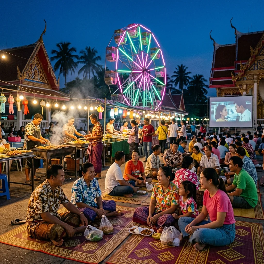 Thai rural temple fair (Wat Fair) Thai rural temple fair (Wat Fair)