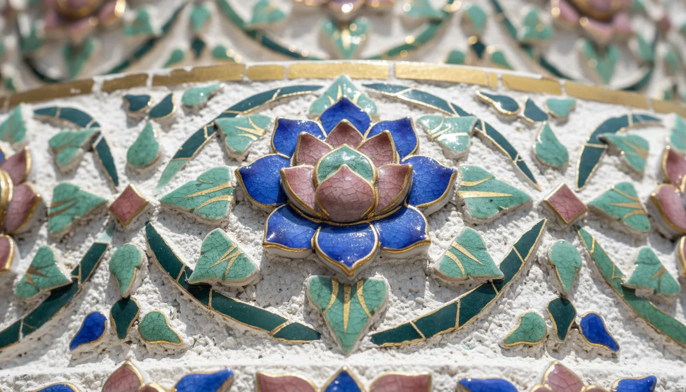 Porcelain mosaic ornamentation Porcelain mosaic ornamentation