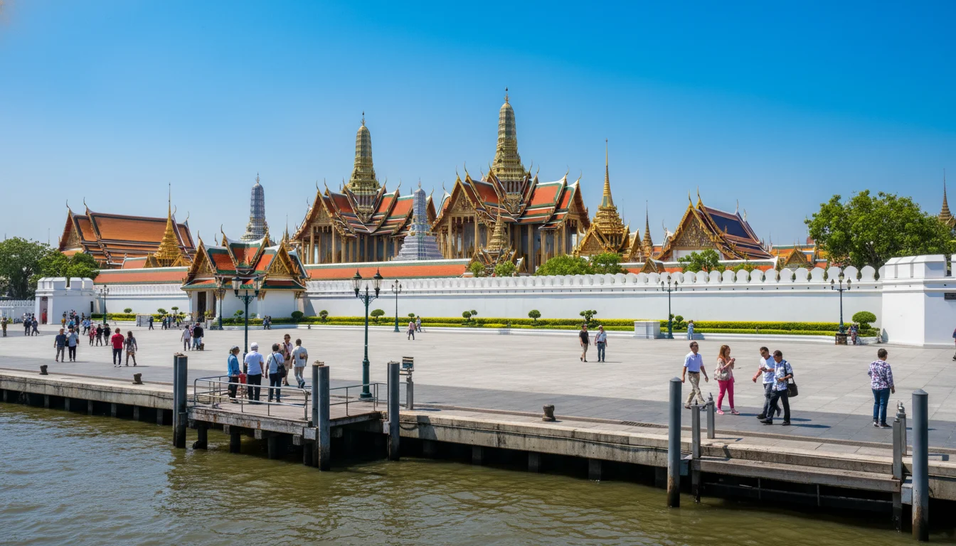 The Grand Palace and Tha Chang Pier The Grand Palace and Tha Chang Pier
