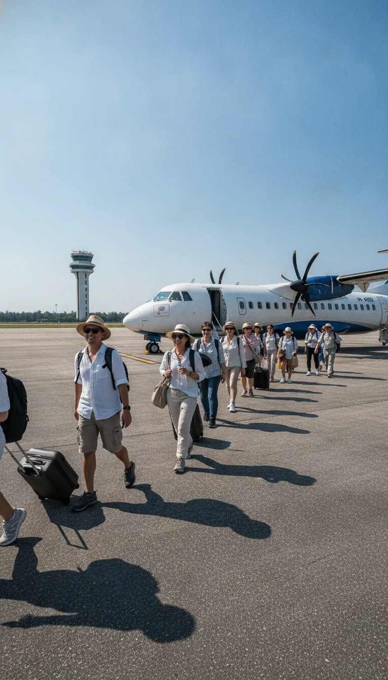 airline passengers boarding a short-haul aircraft airline passengers boarding a short-haul aircraft