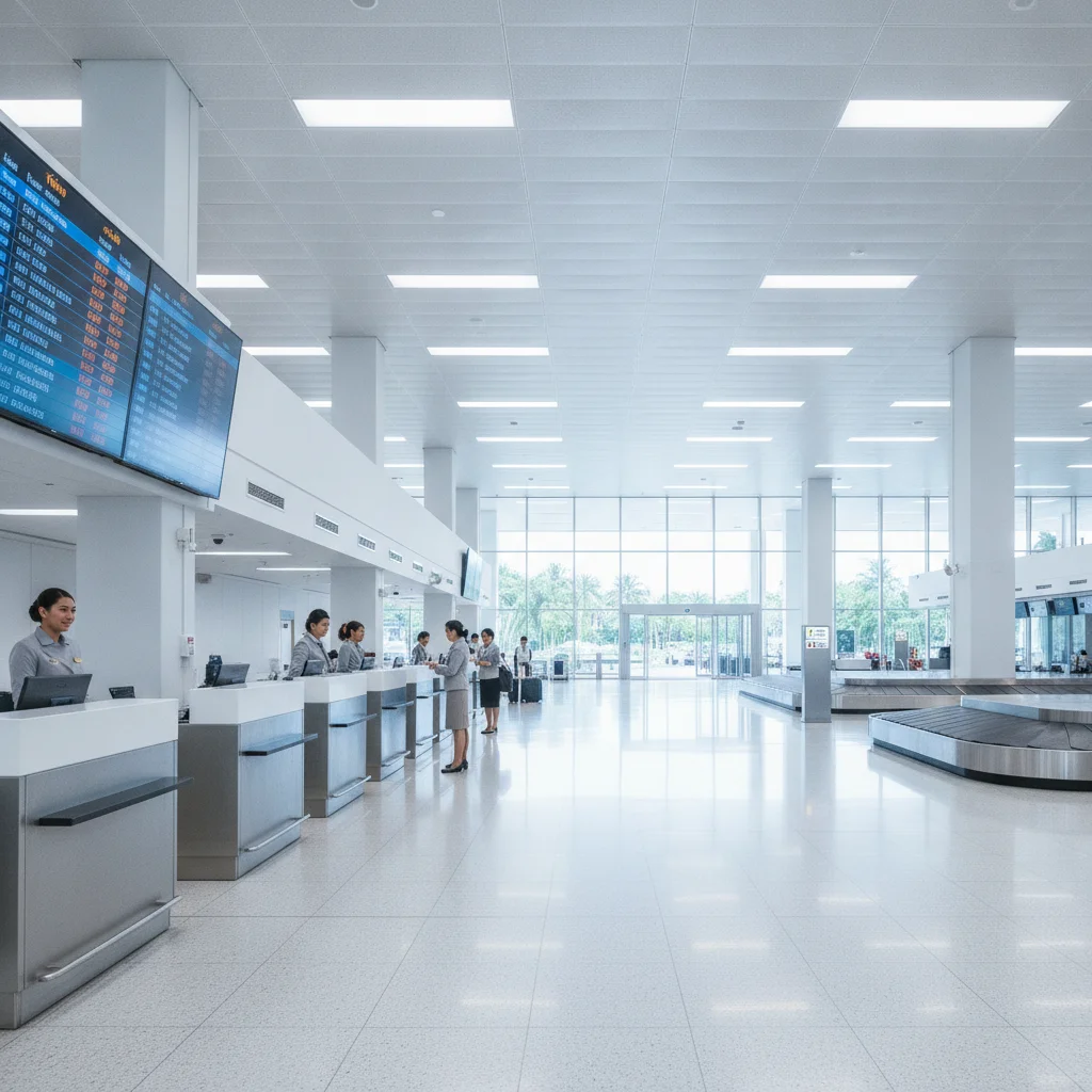 Baggage claim and check-in concourse of Hua Hin Airport Baggage claim and check-in concourse of Hua Hin Airport