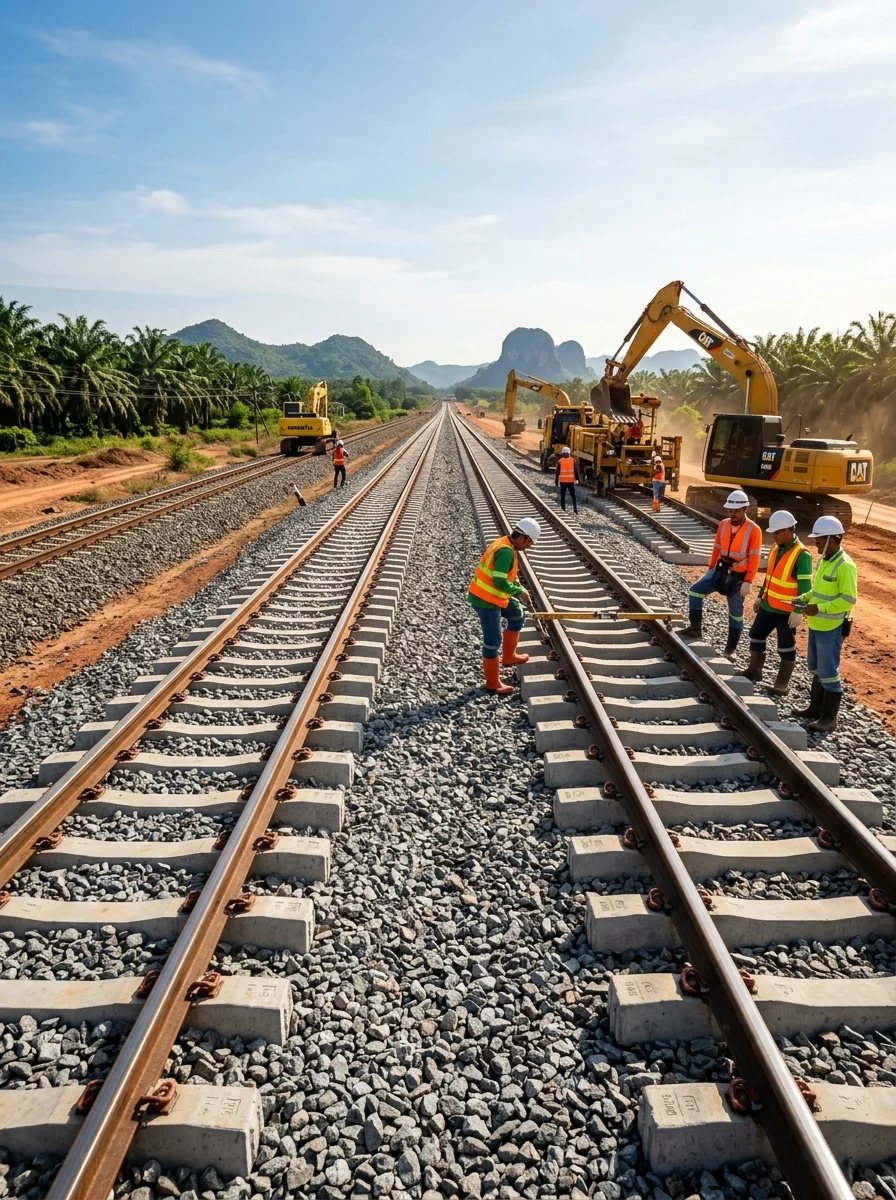 dual-track railway expansion construction site dual-track railway expansion construction site