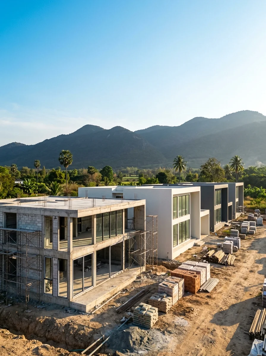 Modern single-storey villa development Modern single-storey villa development