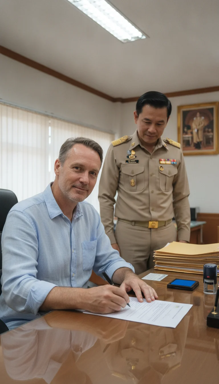 Expat and Thai government official Expat and Thai government official