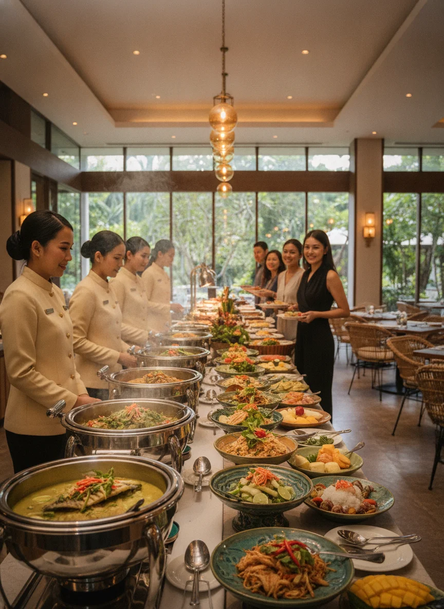 luxury buffet spread