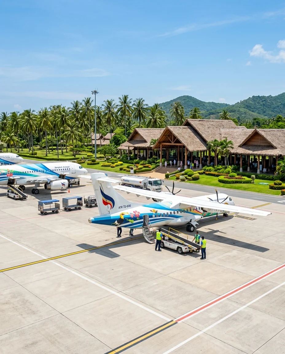 Bangkok Airways fleet on the apron Bangkok Airways fleet on the apron